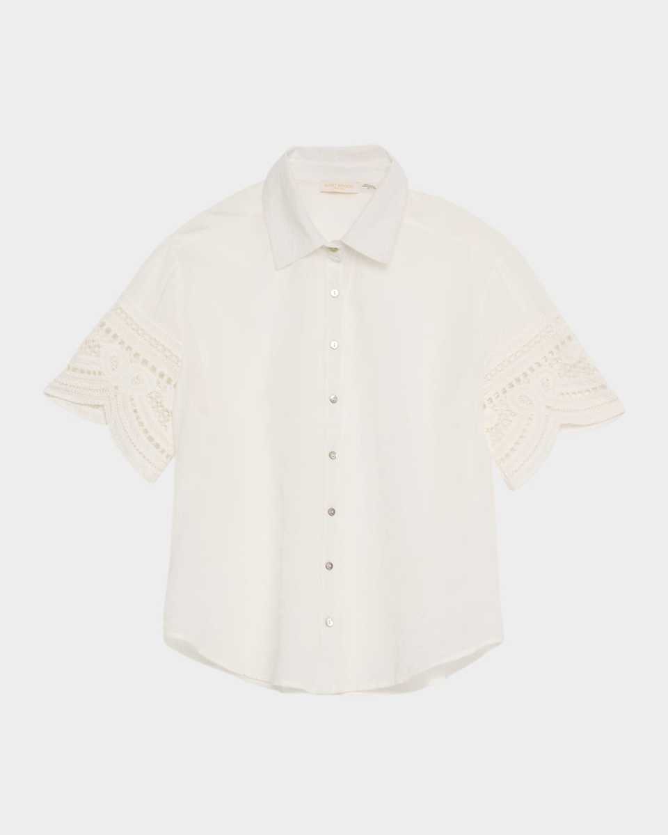 Shamaya Embroidered Button-Front Shirt